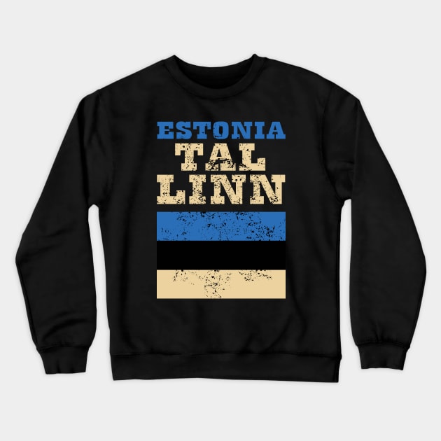 Flag of Estonia Crewneck Sweatshirt by KewaleeTee